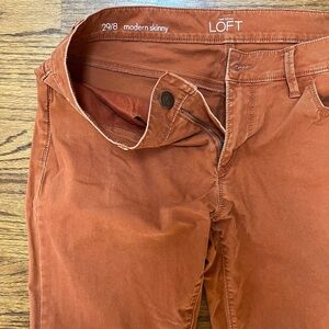 LOFT Modern Skinny Pants in Warm Terracotta